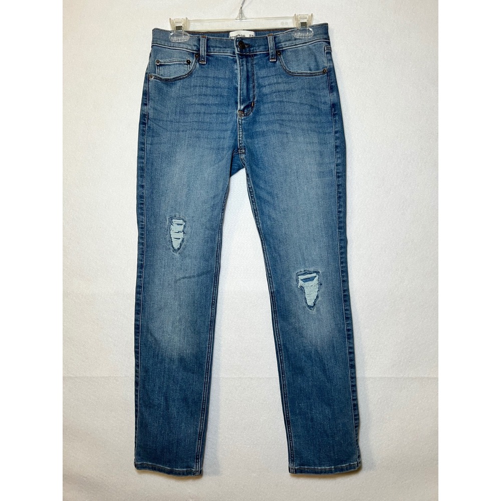 Abercrombie Kids Skinny Medium Wash Y2K Streetwear Indie Distressed Jeans 15/16
